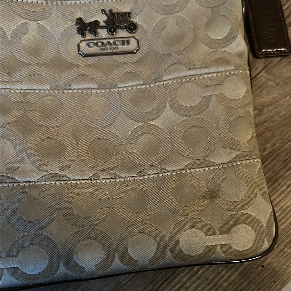 Coach Tan Crossbody Bag with Signature Monogram - Picture 2 of 8